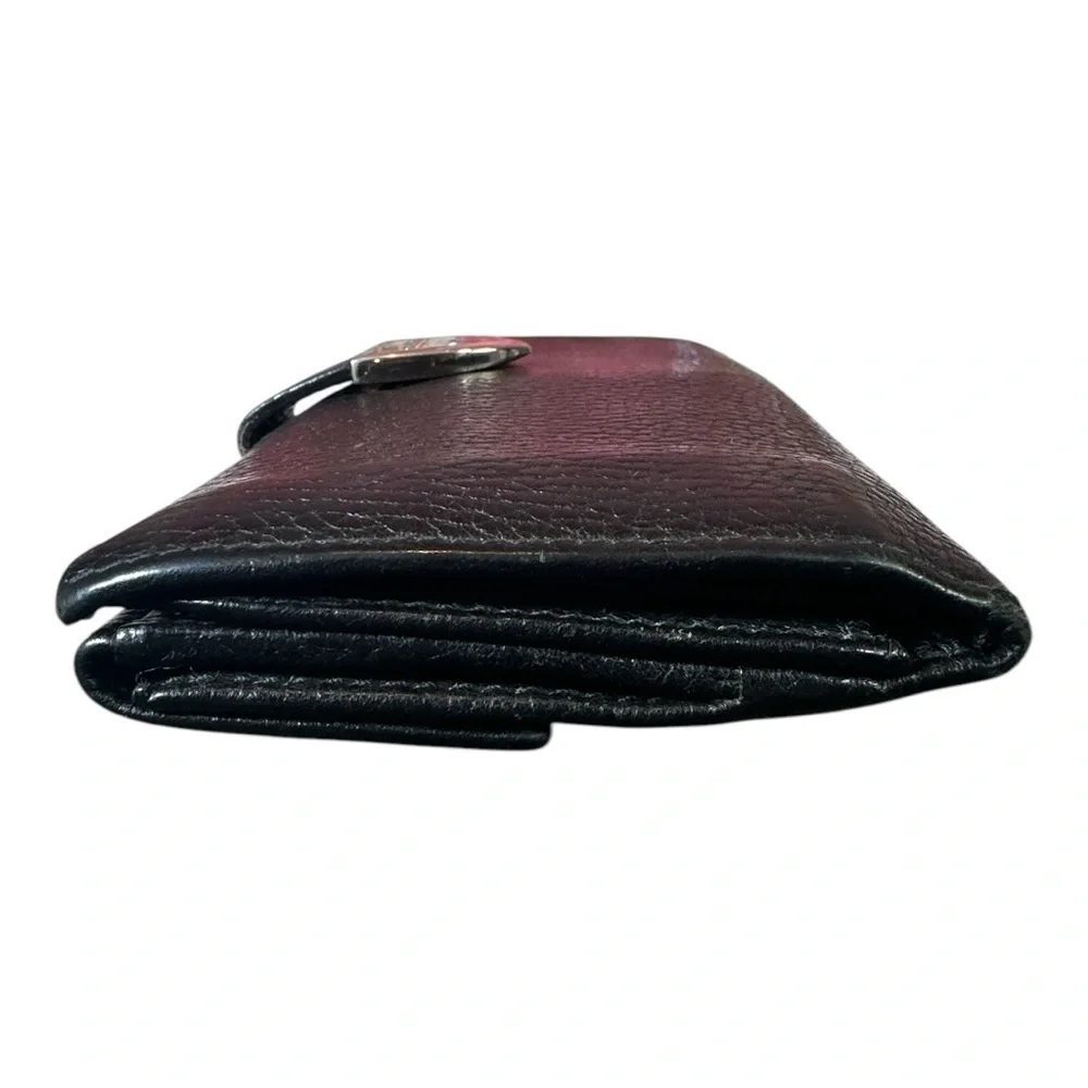 Gucci Vintage Continental Black Leather Wallet with Pebbled Texture - Picture 6 of 14